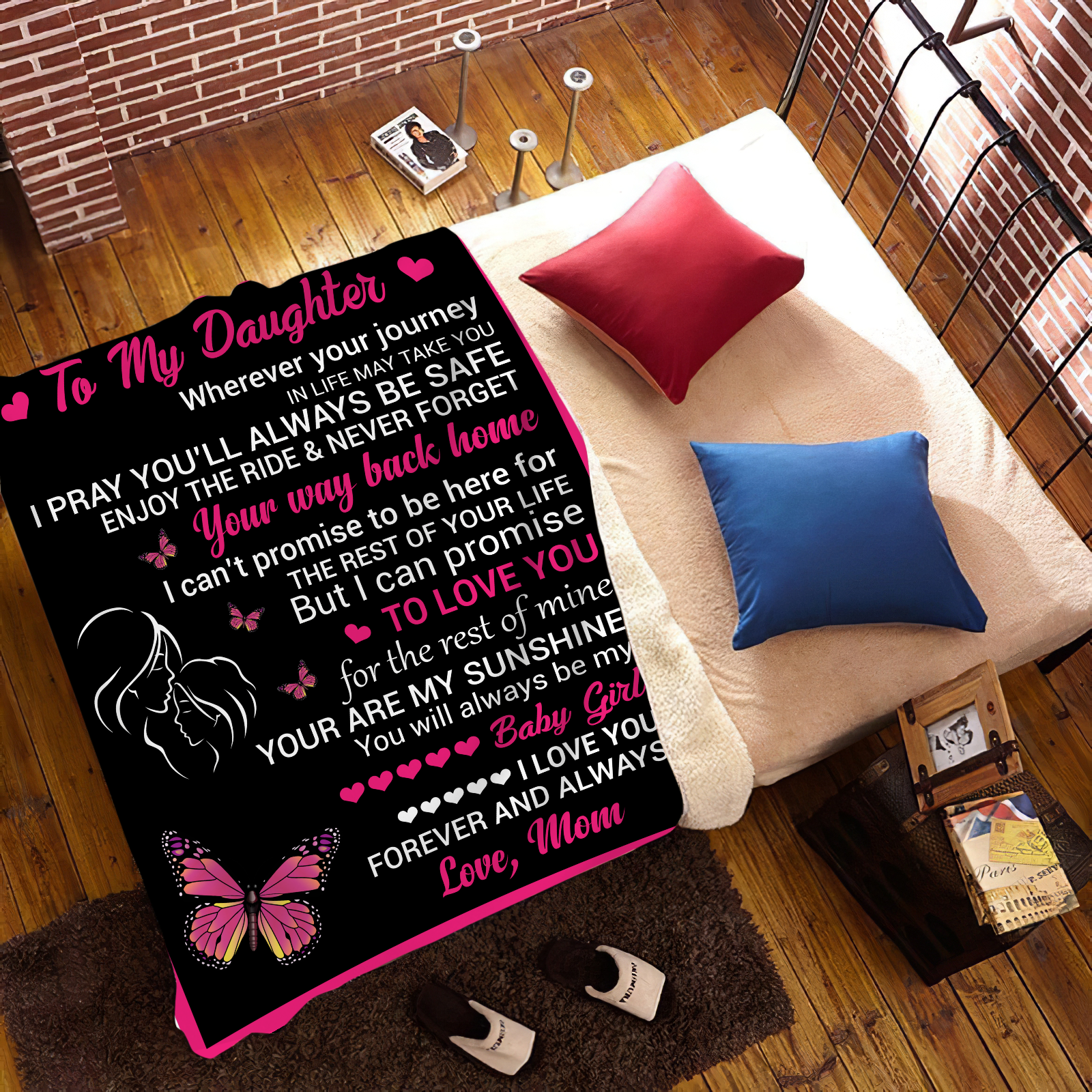 Daughter - Love Mom Blanket (50X60) - Kim’s Signature Beauty & Accessories    (Store description)