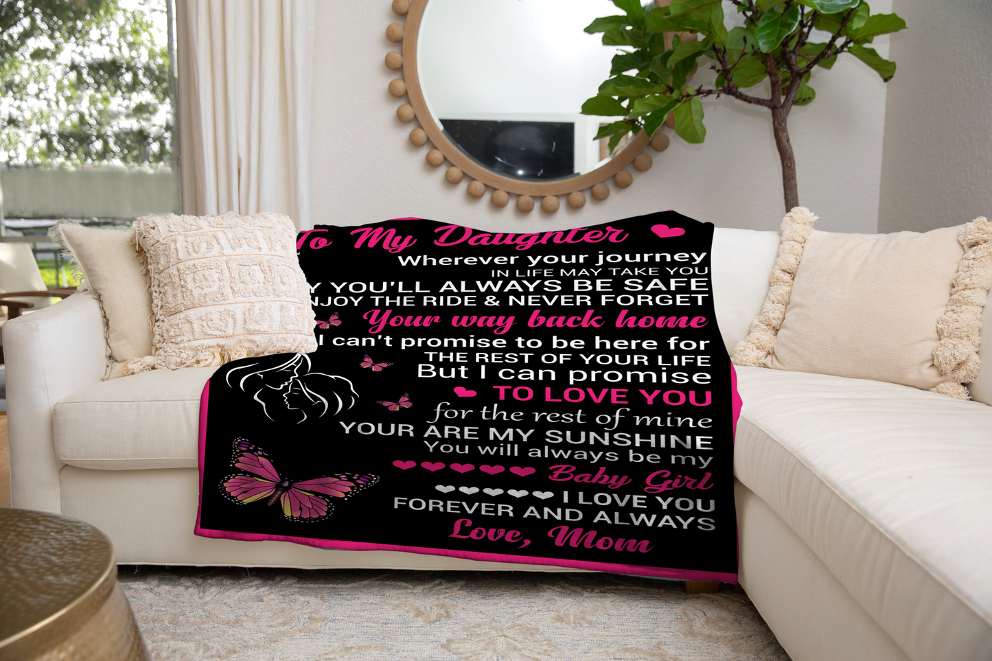 Daughter - Love Mom Blanket (50X60) - Kim’s Signature Beauty & Accessories    (Store description)