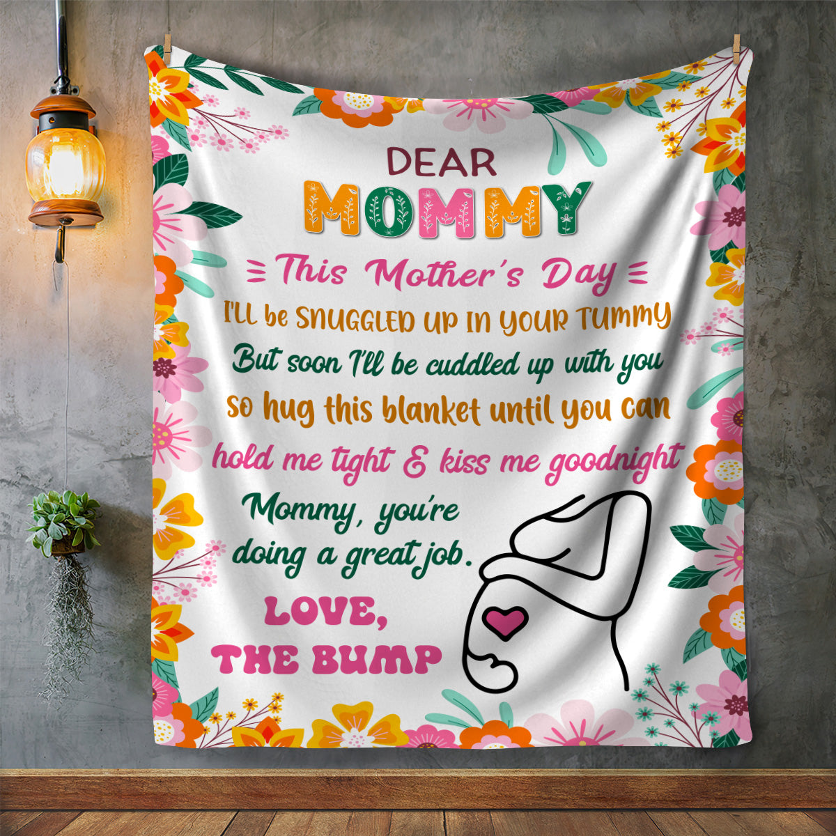 Dear Mommy, Love the Bump Blanket - Kim’s Signature Beauty & Accessories    (Store description)