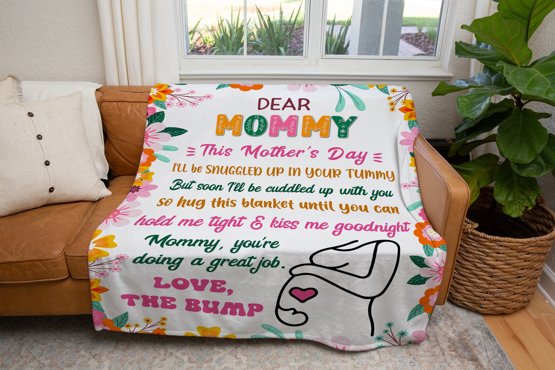 Dear Mommy, Love the Bump Blanket - Kim’s Signature Beauty & Accessories    (Store description)