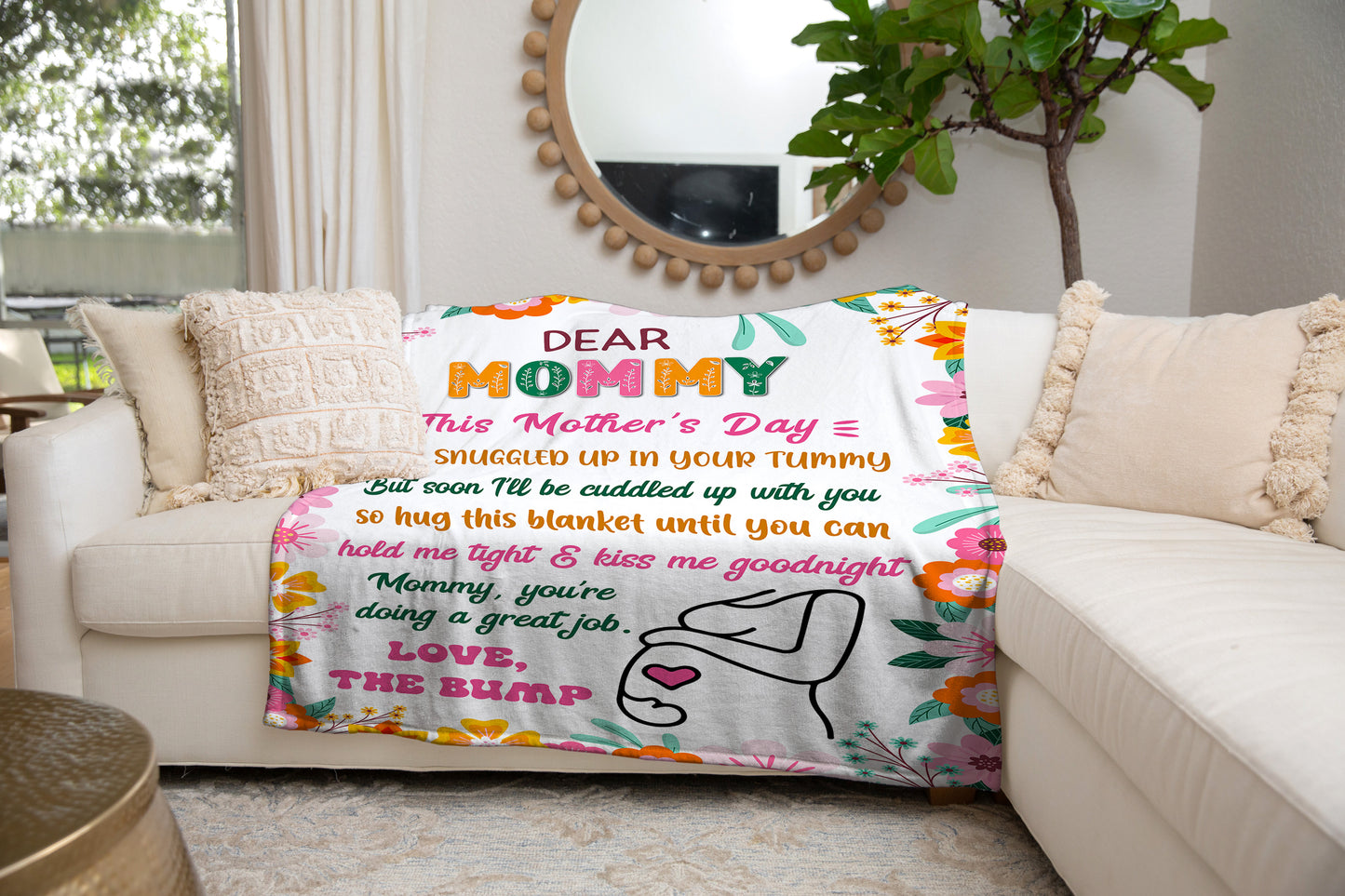 Dear Mommy, Love the Bump Blanket - Kim’s Signature Beauty & Accessories    (Store description)