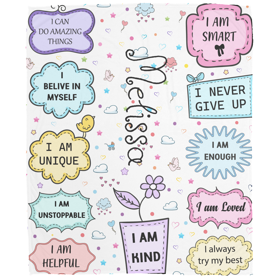 Personalized I Am kind Blanket - Kim’s Signature Beauty & Accessories    (Store description)