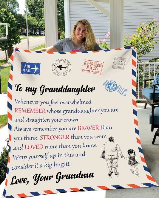 Granddaughter Fleece Blanket - Kim’s Signature Beauty & Accessories    (Store description)