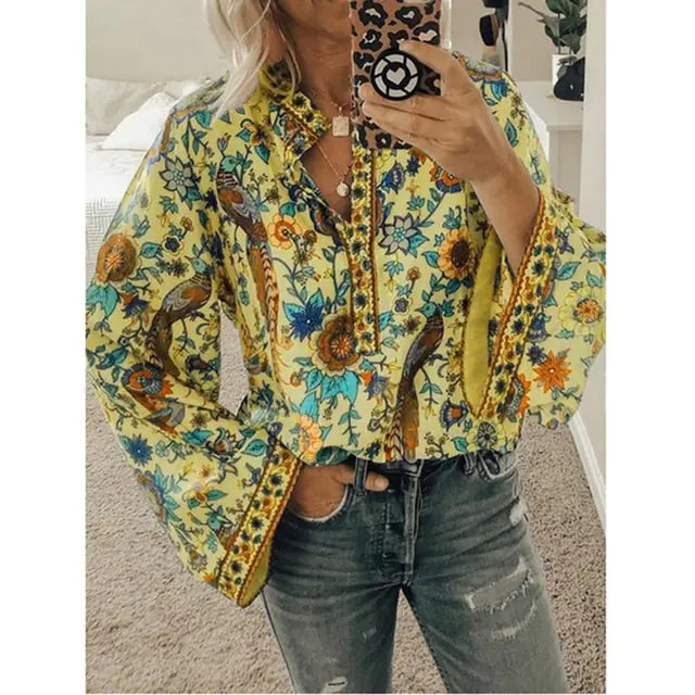 Printed Loose Blouse Tops - Kim’s Signature Beauty & Accessories    (Store description)