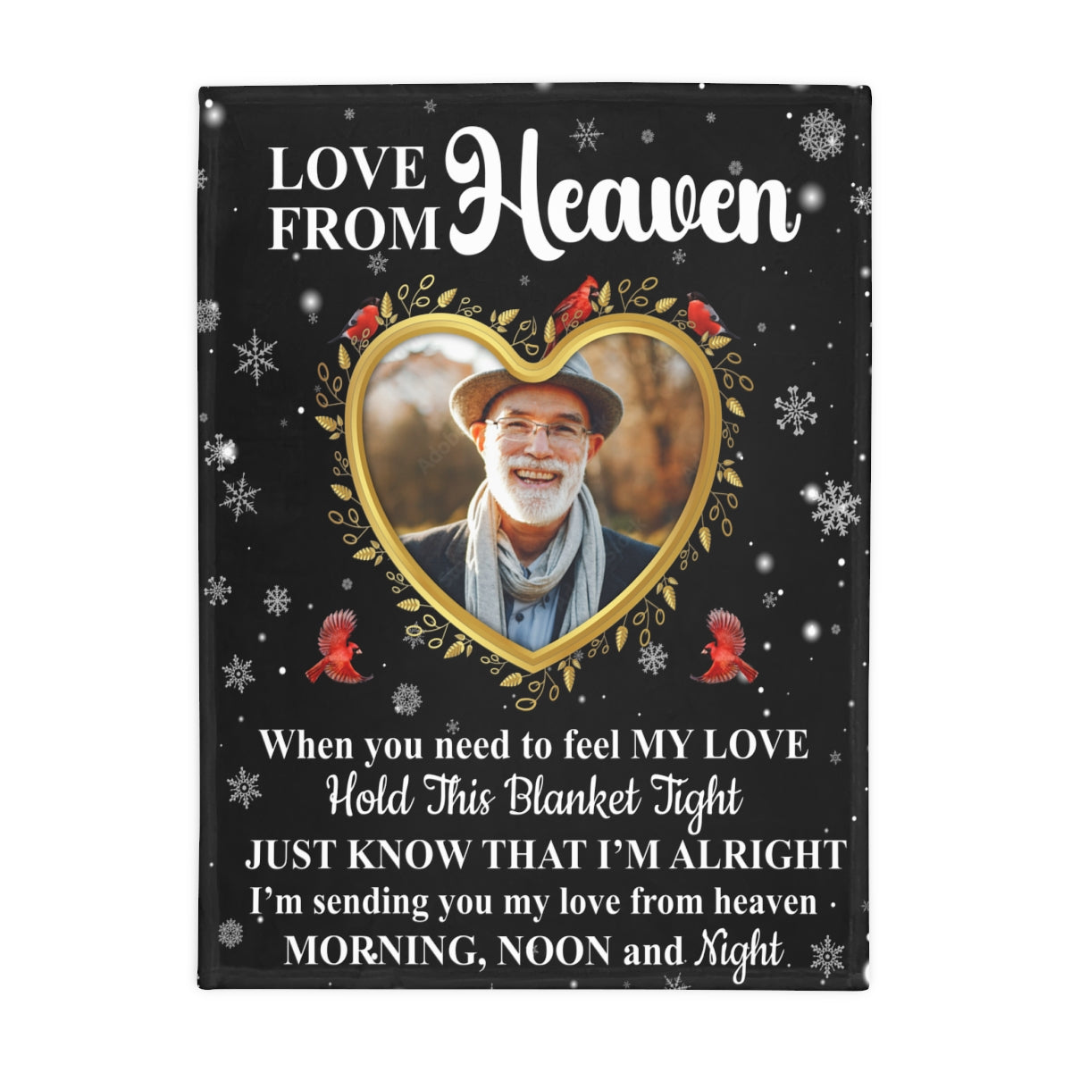 Love From Heaven Photo Upload Fleece Blanket - Kim’s Signature Beauty & Accessories    (Store description)