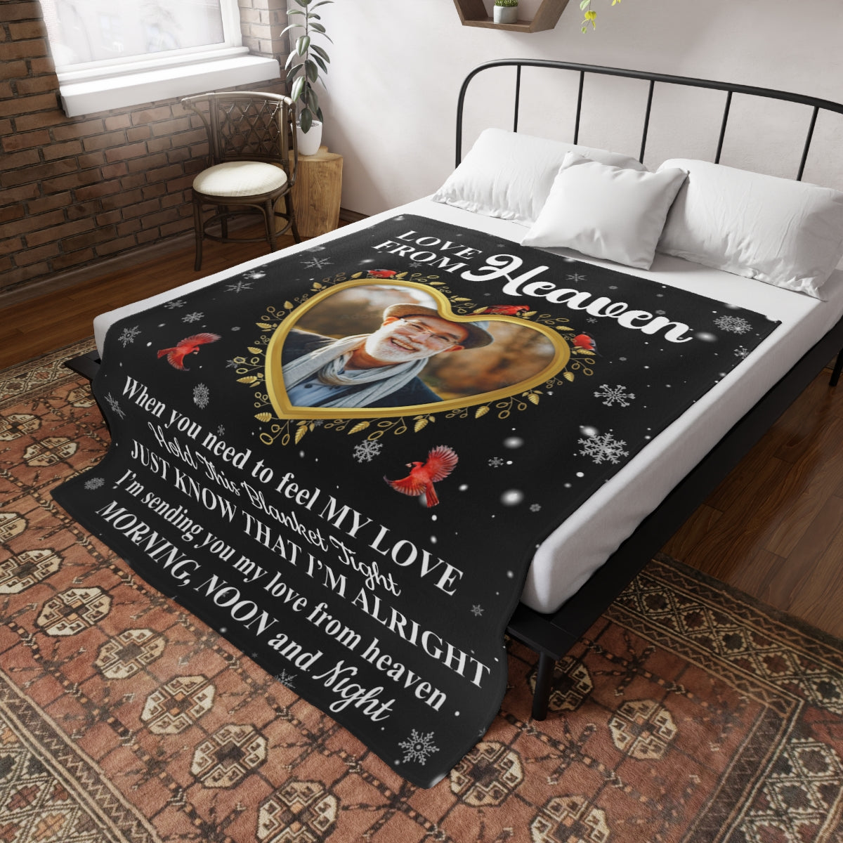 Love From Heaven Photo Upload Fleece Blanket - Kim’s Signature Beauty & Accessories    (Store description)