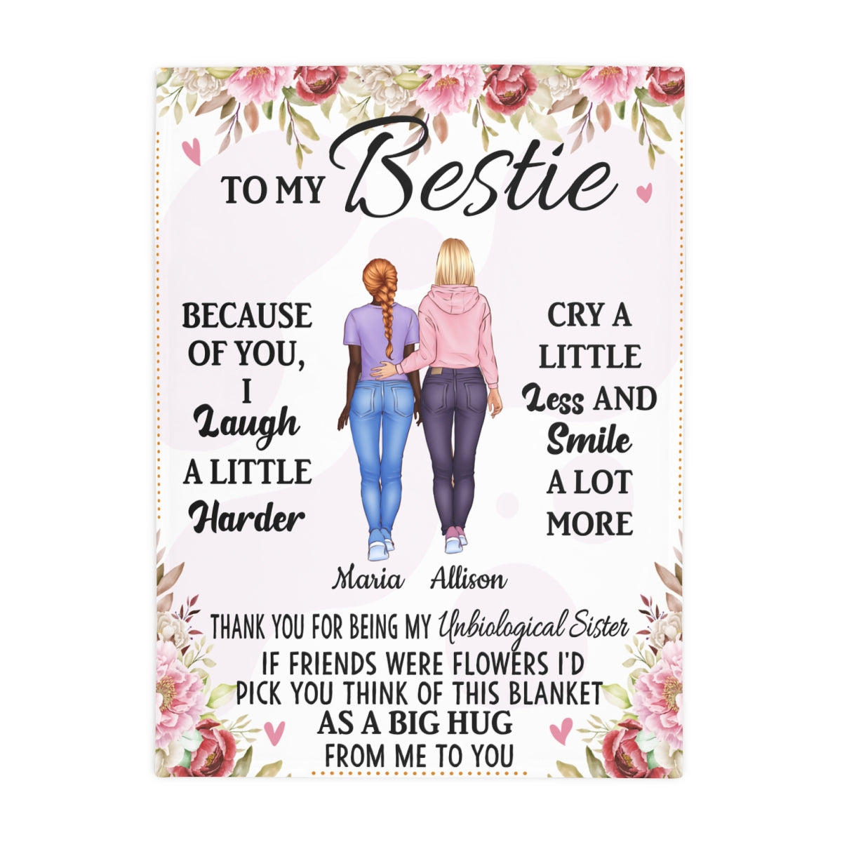 To My Bestie Personalized Blanket - Kim’s Signature Beauty & Accessories    (Store description)