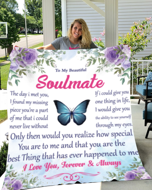 Beautiful Soulmate Blanket (50x60) - Kim’s Signature Beauty & Accessories    (Store description)