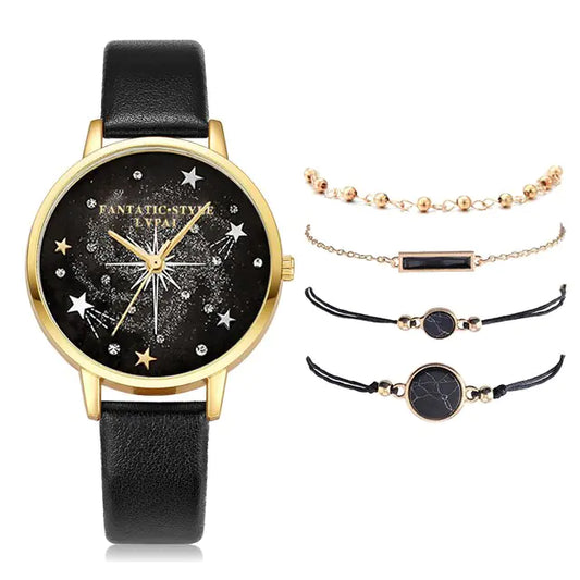 5pcs Fashion Bracelet Watch Set - Kim’s Signature Beauty & Accessories    (Store description)