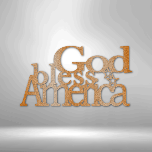 God Bless America - Steel Sign - Kim’s Signature Beauty & Accessories    (Store description)