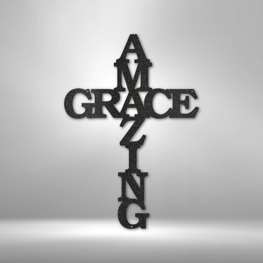 Amazing Grace Cross - Steel Sign - Kim’s Signature Beauty & Accessories    (Store description)